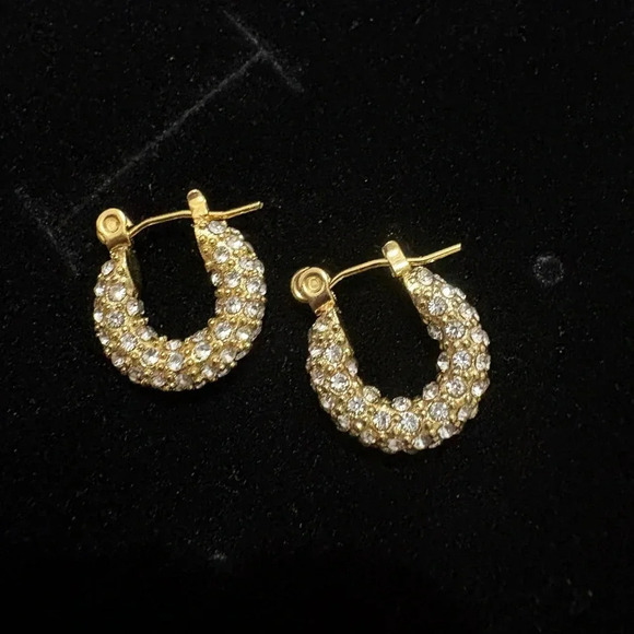 Zircon hoope earrings - Picture 1 of 3